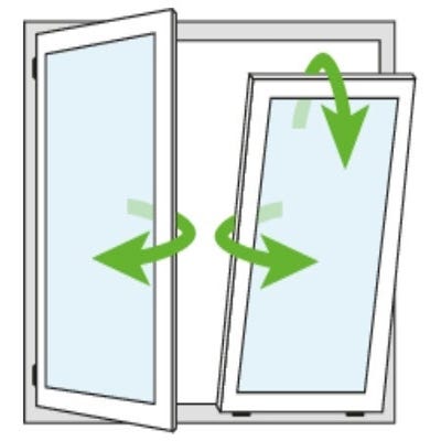 Aérez en toute tranquillité avec l'ouverture oscillo-battante!