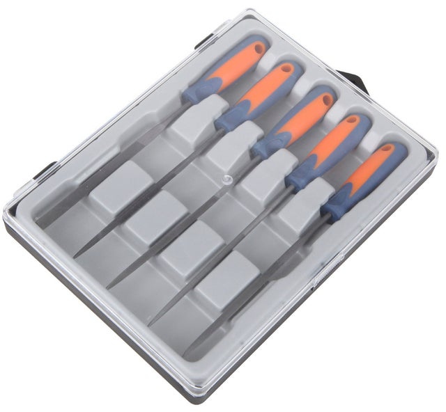 Lot de 5 Ensemble de limes fine piqûre DEXTER, 100 mm