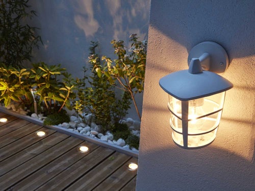 Lampe d'extérieur, lampadaire, lampe de jardin, lampadaire, verre,  anthracite, lampe de terrasse, lampe de chemin