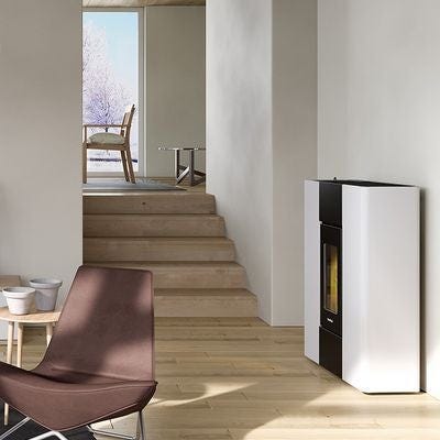 poêle à bois roxy freepoint blanc