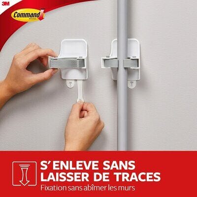 Fixation adhésive Command accroche murale balai