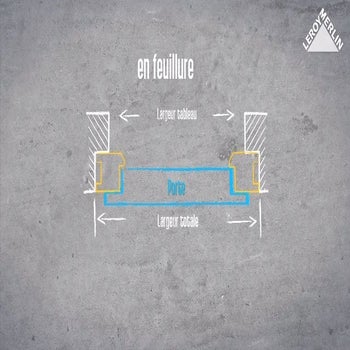Schéma de la pose d'une porte d'entrée