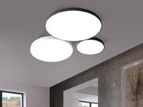 B.k.licht spot plafond design rétro industriel, plafonnier métal noir mat,  éclairage plafond & mural salon & chambre, douille e27, pour ampoule led -  Conforama