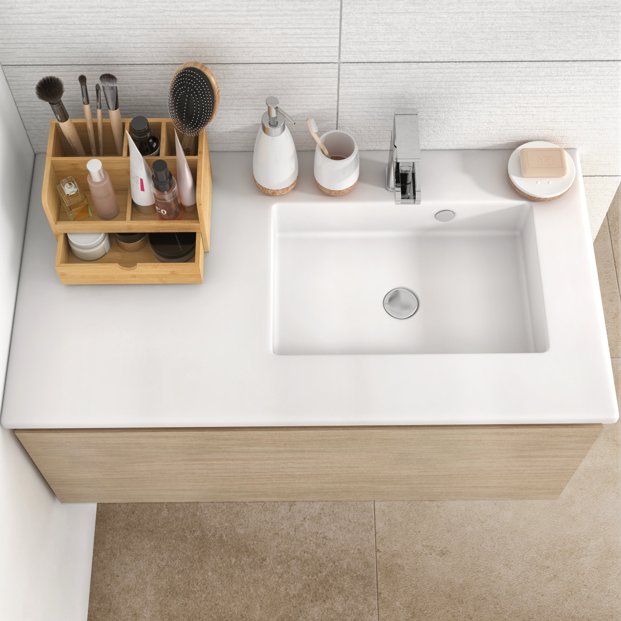 Caixa organizadora SENSEA 23.5X15X15X15CM BAMBOO - 9