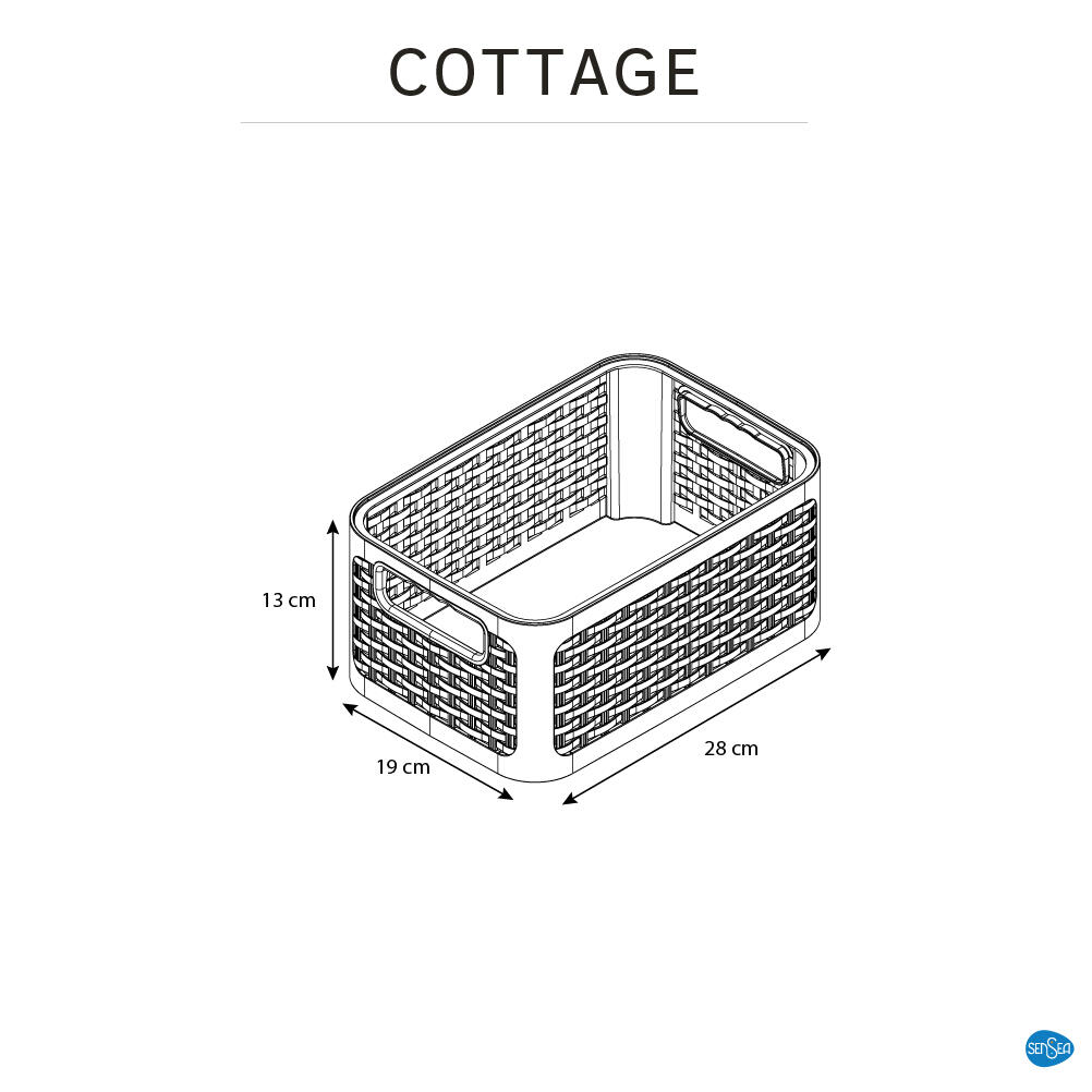 Cesto para roupa SENSEA RATAN 7L - 6