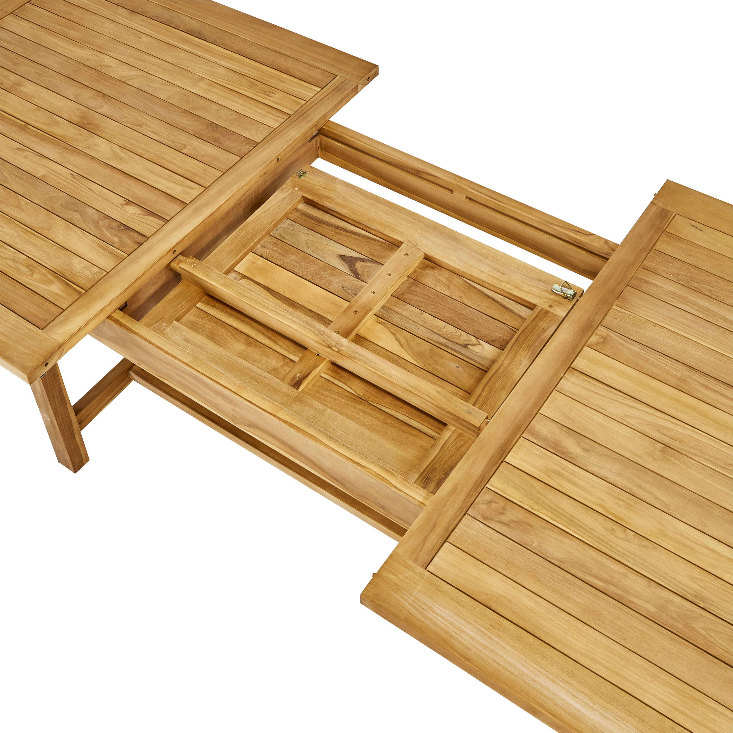 Tavolo da giardino allungabile Antea NATERIAL in teak naturale per 10 persone 180/240x100cm - 12