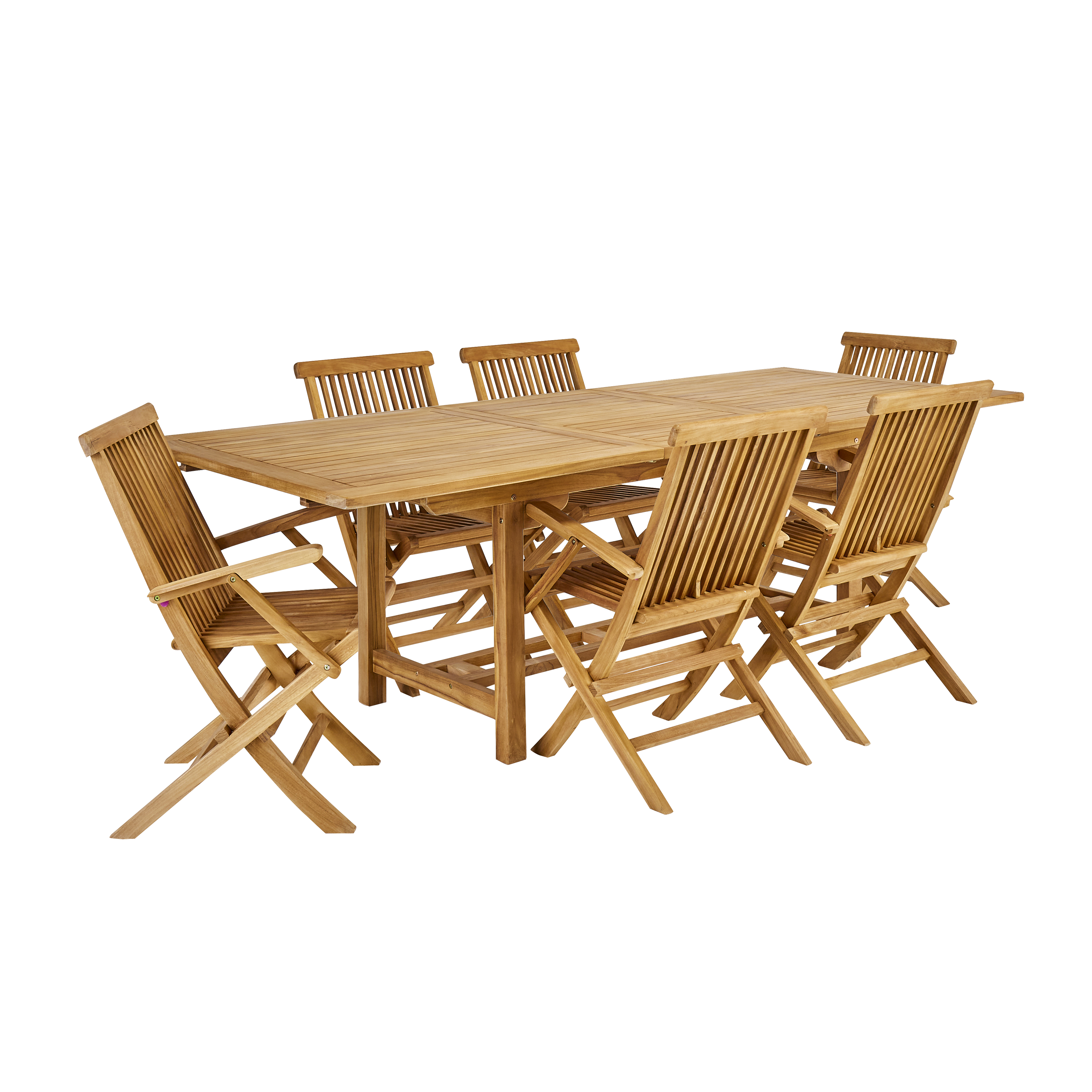 Lot de 2 fauteuils de jardin NATERIAL Antea en teck marron - 8