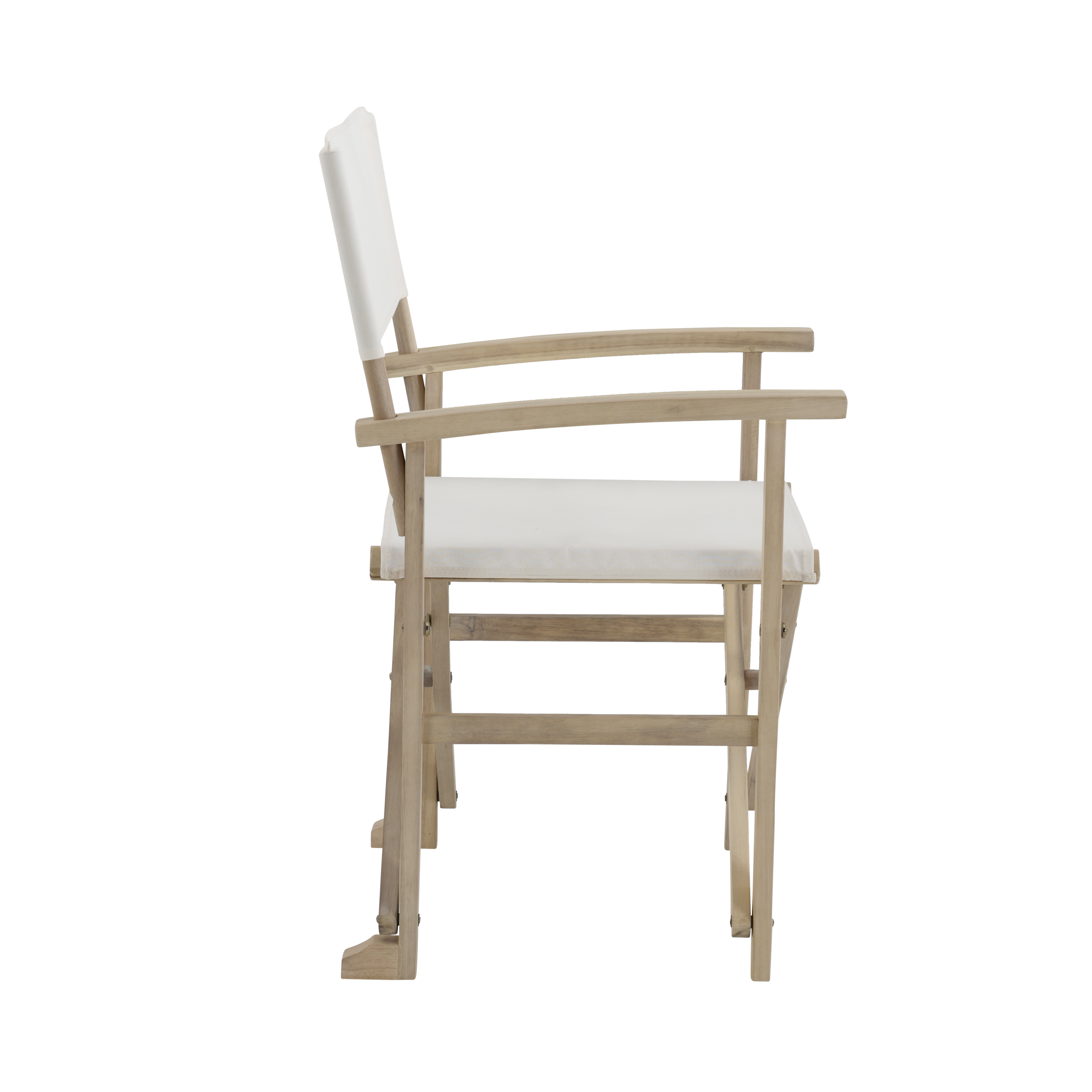 Silla de director de jardín de madera naterial solis crema