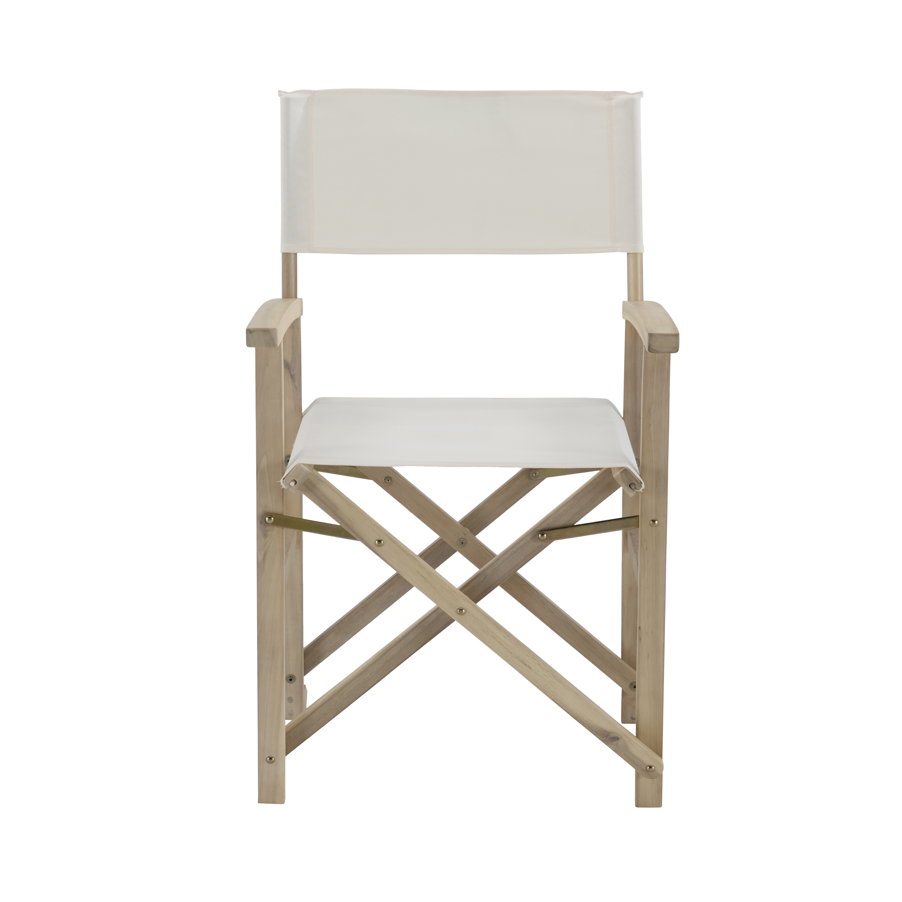 Silla de director de jardín de madera NATERIAL Solis crema - 2