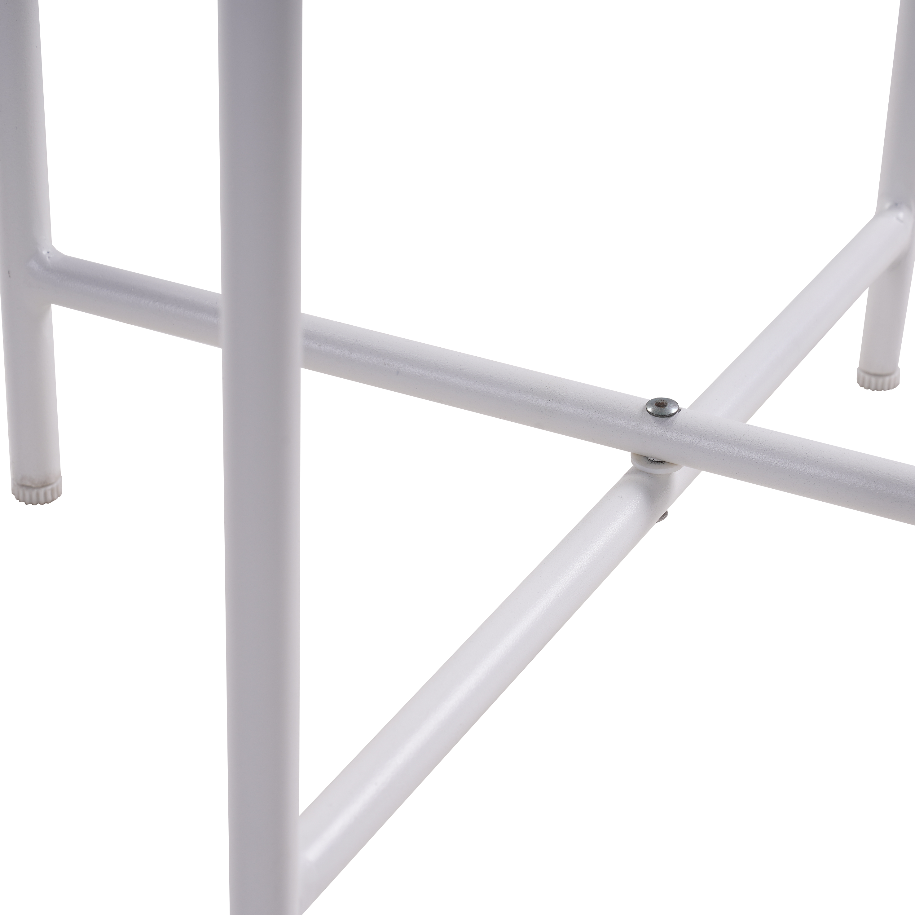 Mesa auxiliar Naterial Mobis efecto cemento blanco de ø 43 cm - 6