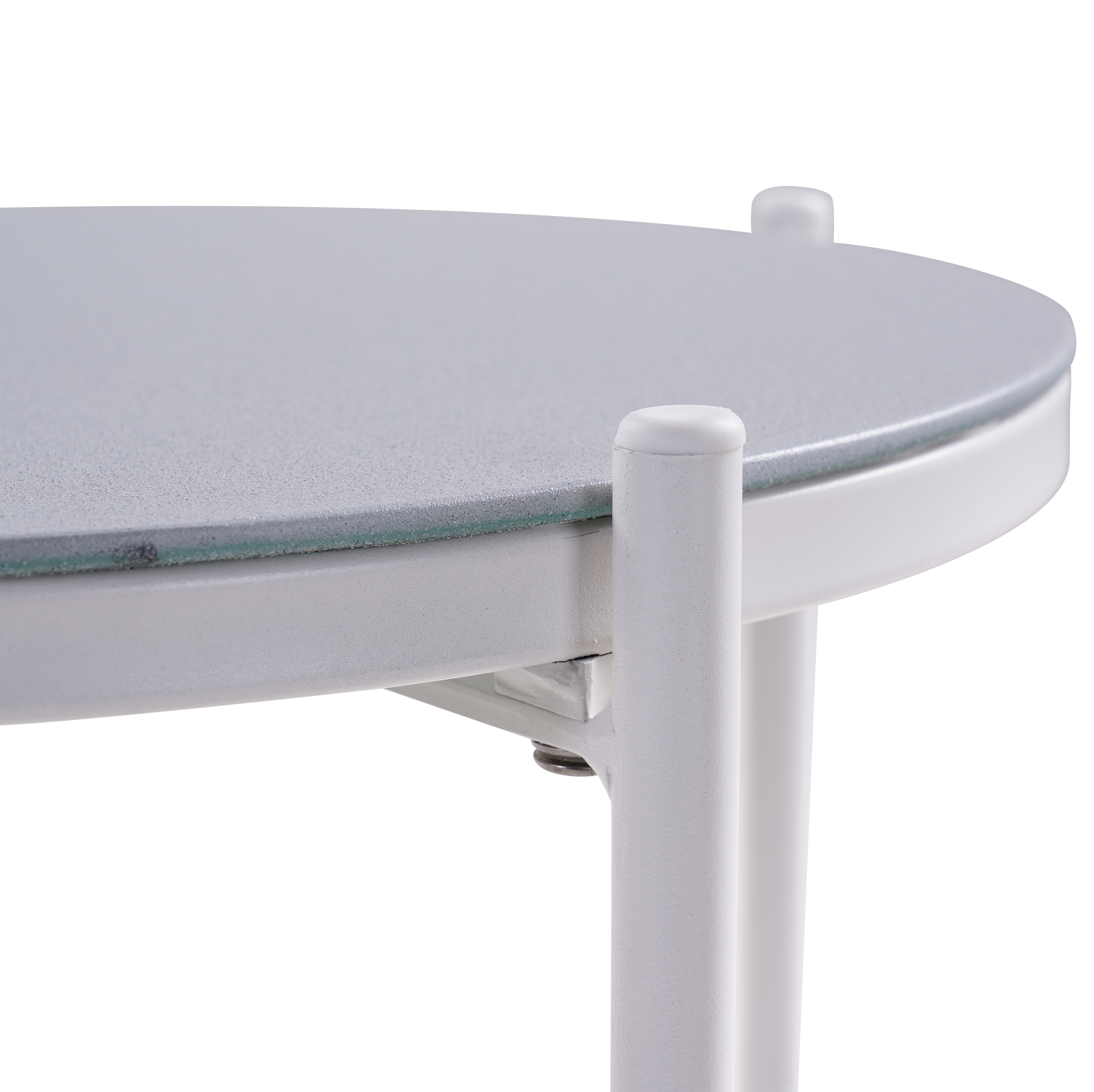 Mesa auxiliar Naterial Mobis efecto cemento blanco de ø 43 cm - 7