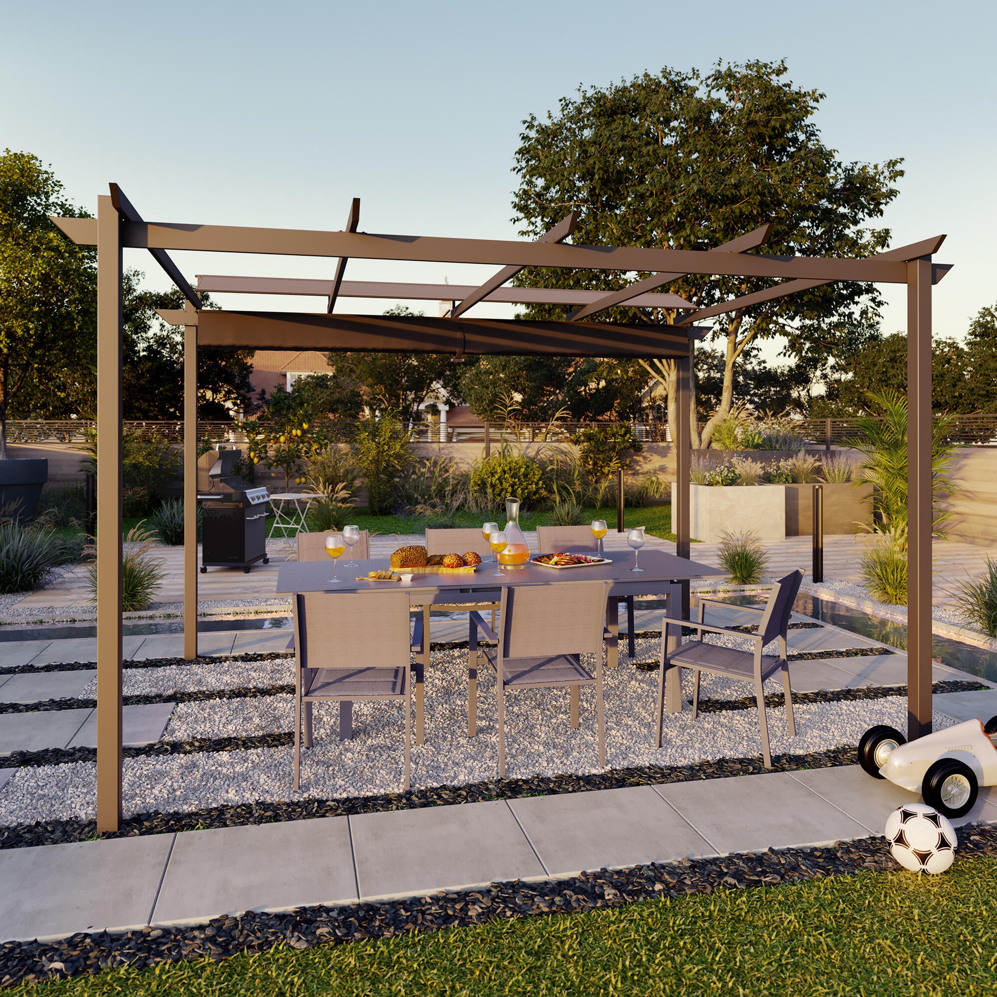 Pawilon ogrodowy pergola Omega 400x282x258 cm antracytowy Naterial - 2