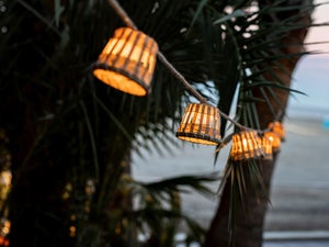 Catena di luci a led 20 lampadine per esterno da giardino energia solare da  5.8m