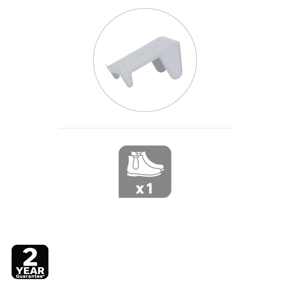 Organizador de ranuras para zapatos extraíble Emuca para 1 par de 10x13.5x24 cm - 7