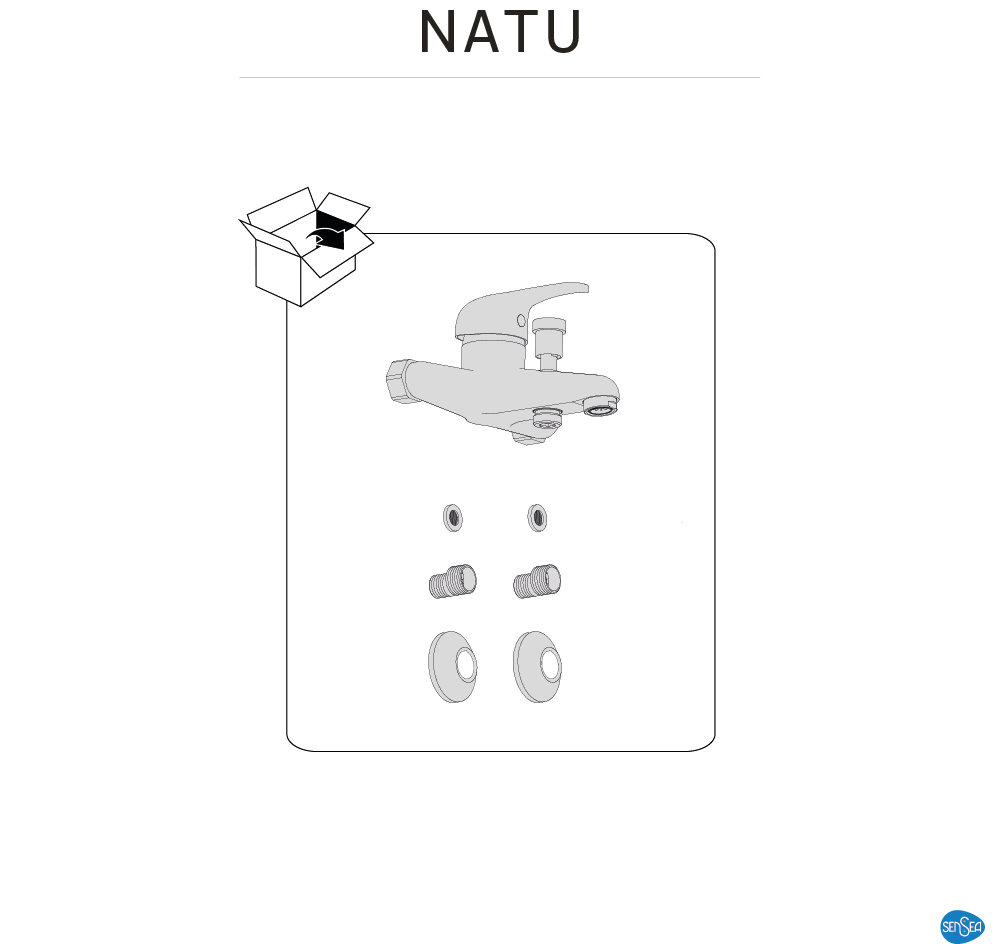 Grifo de bañera monomando SENSEA Natu cromo brillo Latón - 10