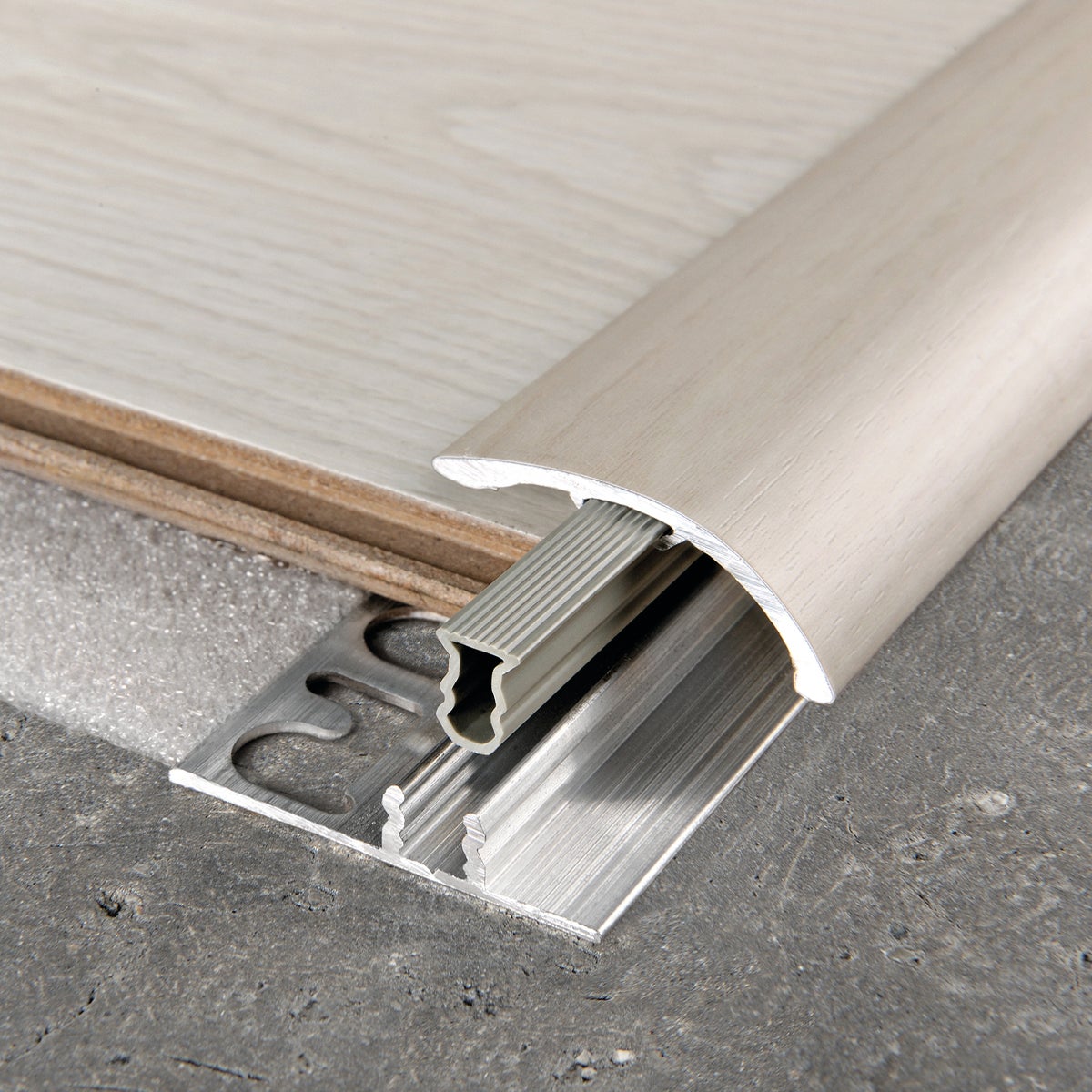 Profilo soglia in alluminio rovere grigio Sp 1.5mm x L 90 x L 5 cm - 3