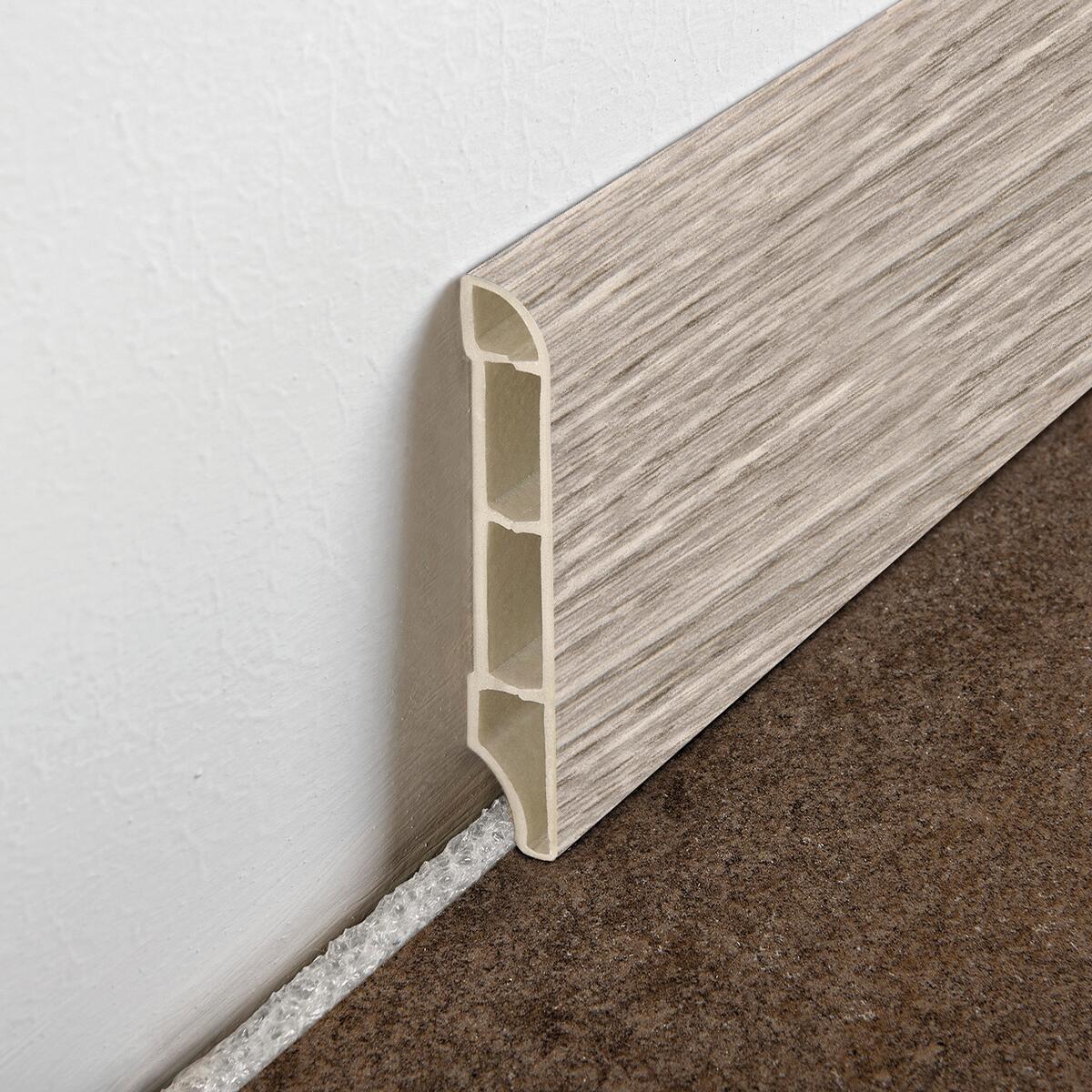 Battiscopa in pvc rovere grigio Sp 11 mm x H 7 x L 250 cm / 2.5 m - 2