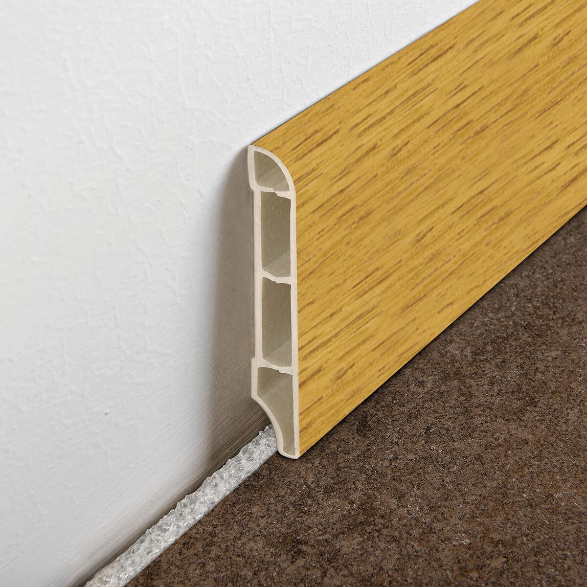 Battiscopa in pvc rovere chiaro Sp 11 mm x H 7 x L 250 cm / 2.5 m - 2