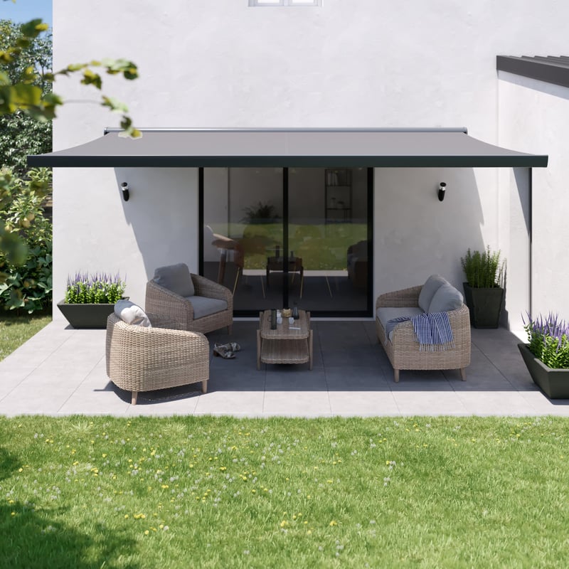 Markiza tarasowa z napędem 3.95x3 m Zefir antracytowa Naterial