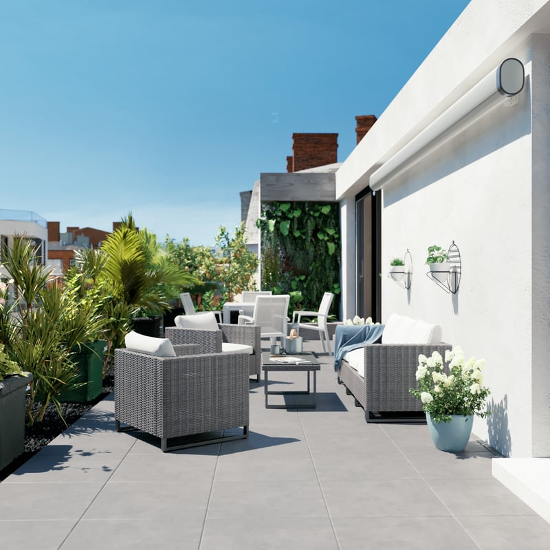 Markiza tarasowa manualna 2.95 x 2 metry Nori 2 beżowa Naterial