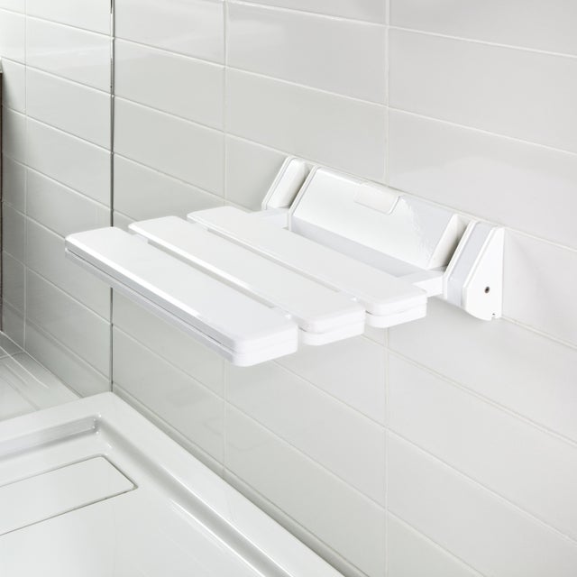 Sedile per vasca in alluminio cromato bianco Sensea