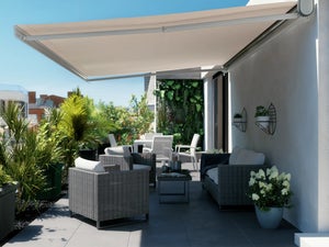 Toldo lateral extensible de aluminio - marquesina lateral para terraza,  toldo extensible de jardín con enrollado automático