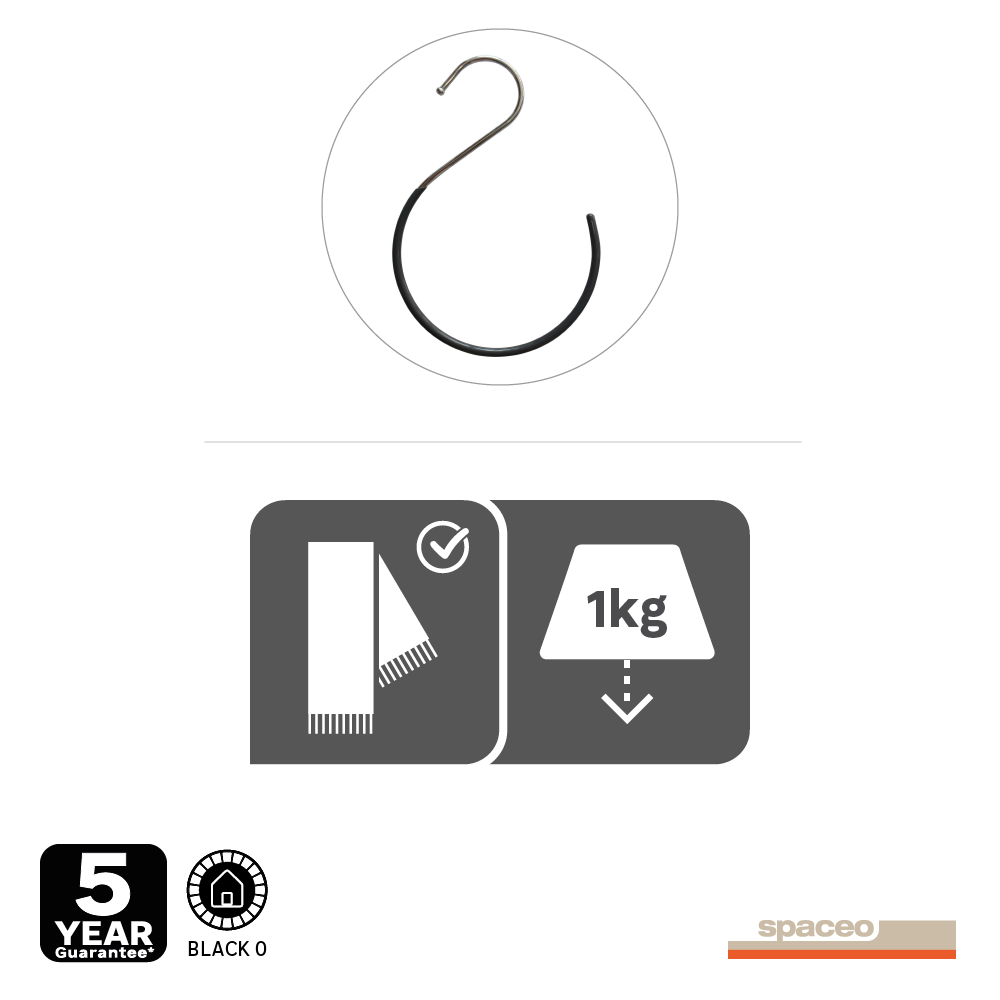 Cabide de acessórios METAL ANTIDERRAPANTE SPACEO - 8