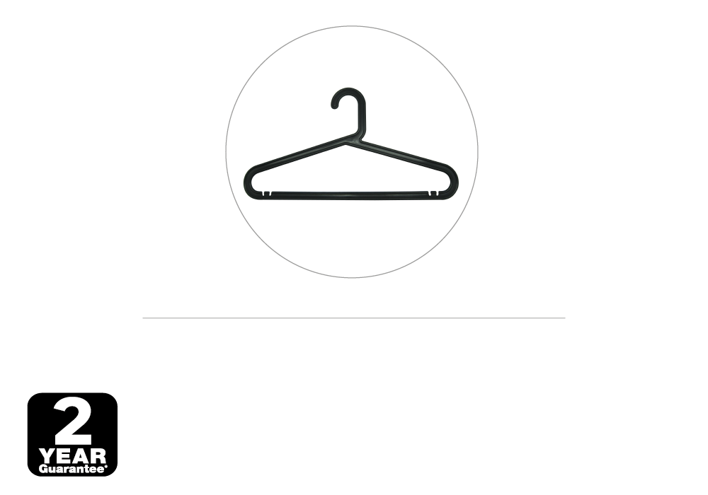 Pack 4 cabides plástico preto SPACEO - 8