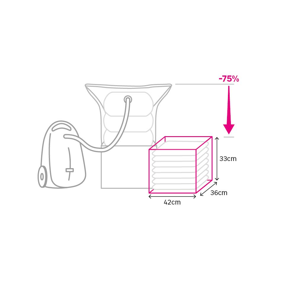 Caixa com saco de vácuo SPACEO 33X36X42CM CINZA - 4