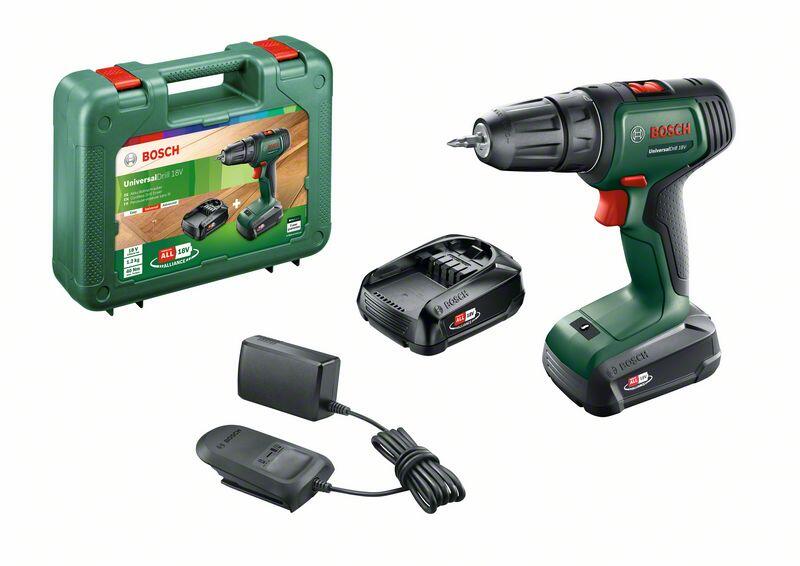 2 batteries PBA 18V 1.5Ah, Chargeur AL 1810 CV, Embout de vissage double, Coffret