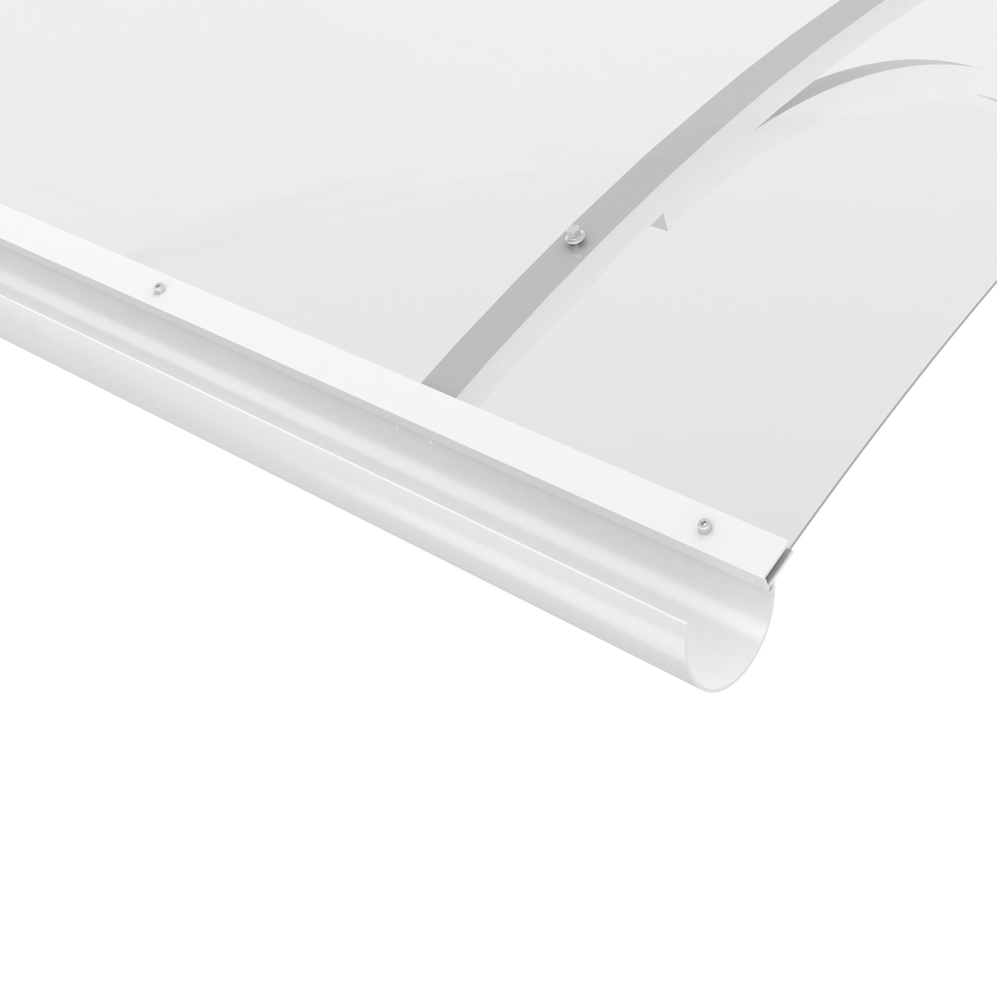 Auvent de porte d'entrée alu blanc Maga, l.150 x H.29 x P.90 cm - 3