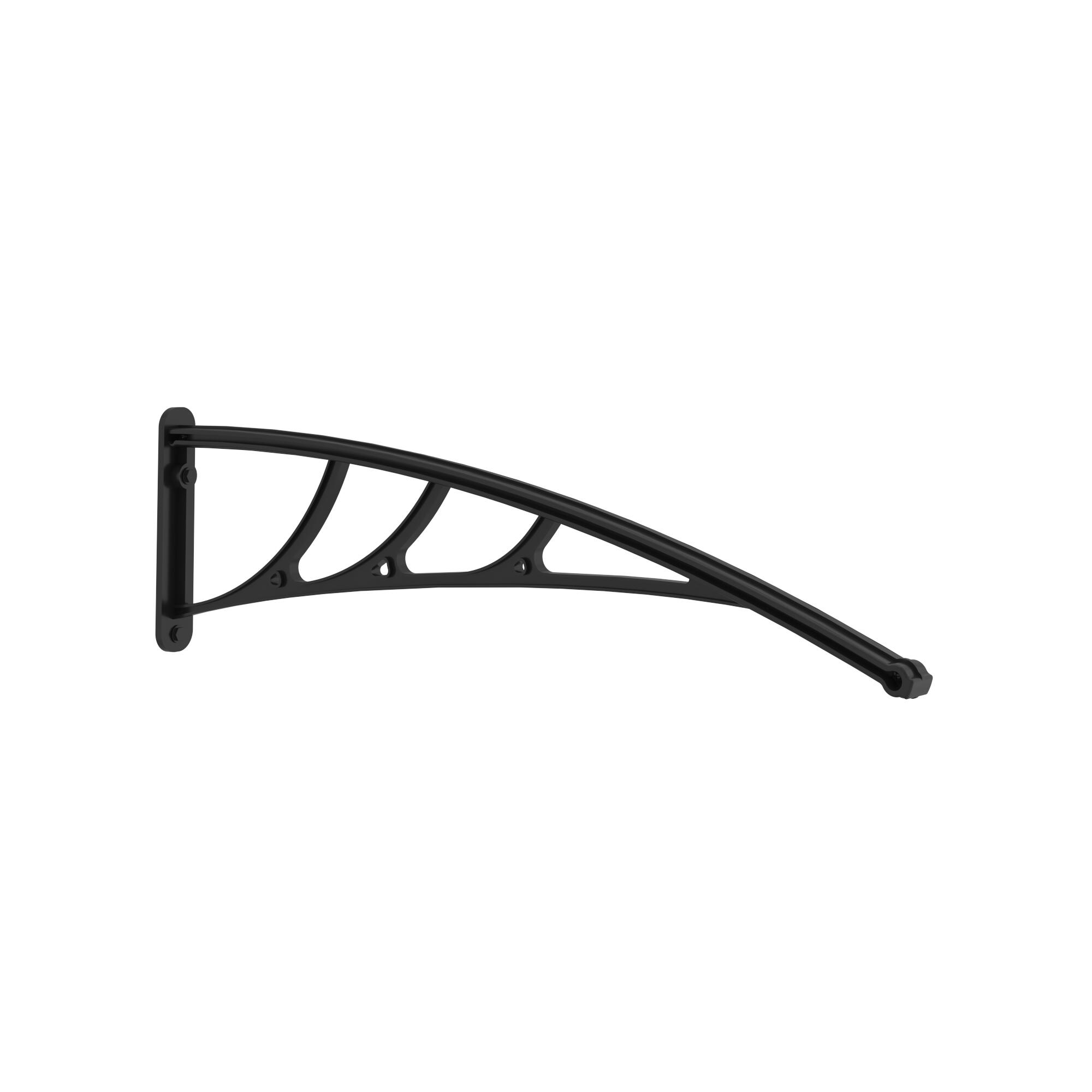 Auvent de porte d'entrée résine noir Kano, l.120 x H.28.5x P.100 cm - 4