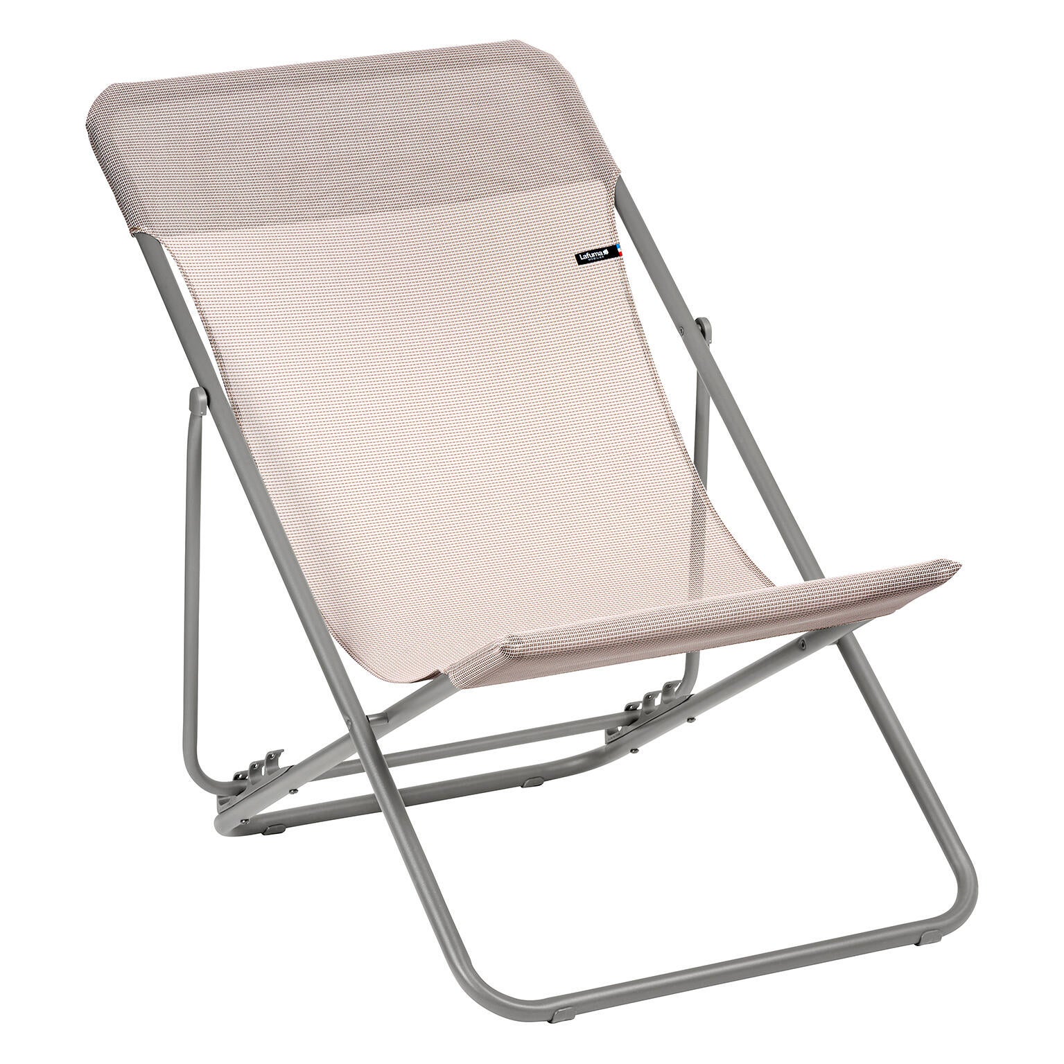 Transat de jardin LAFUMA MOBILIER Batyline en acier rose - 6