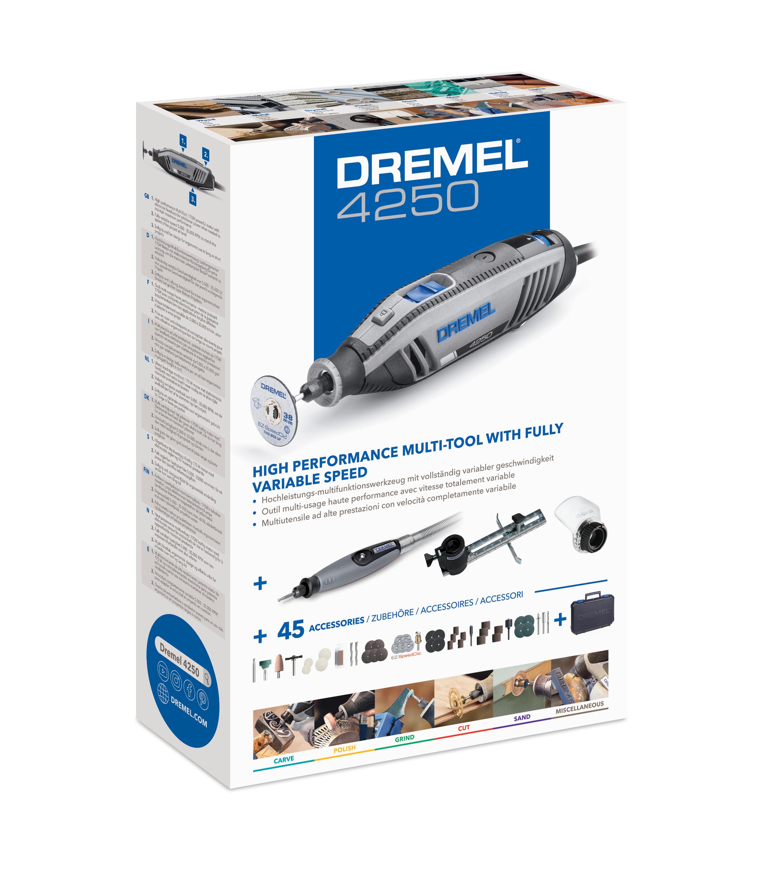 Outil rotatif multifonction DREMEL 4250 + 45 accessoires, 175 W - 11