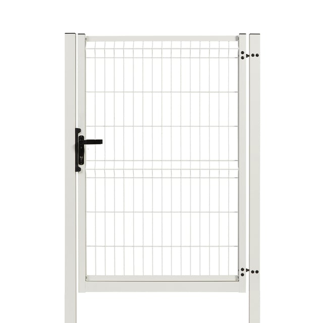 Portillon grillagé Axyle RAL 9010 à sceller, l.125x H.170 cm