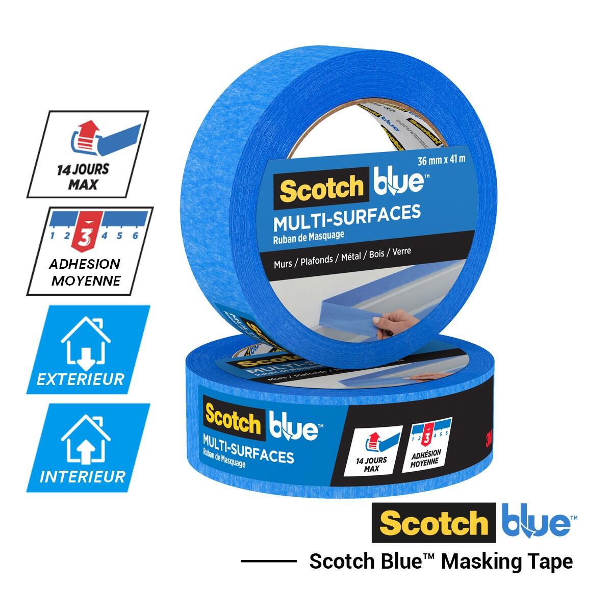 Lot de 2 rubans de masquage SCOTCHBLUE Multisurface l.48 mm x L.41 m - 4