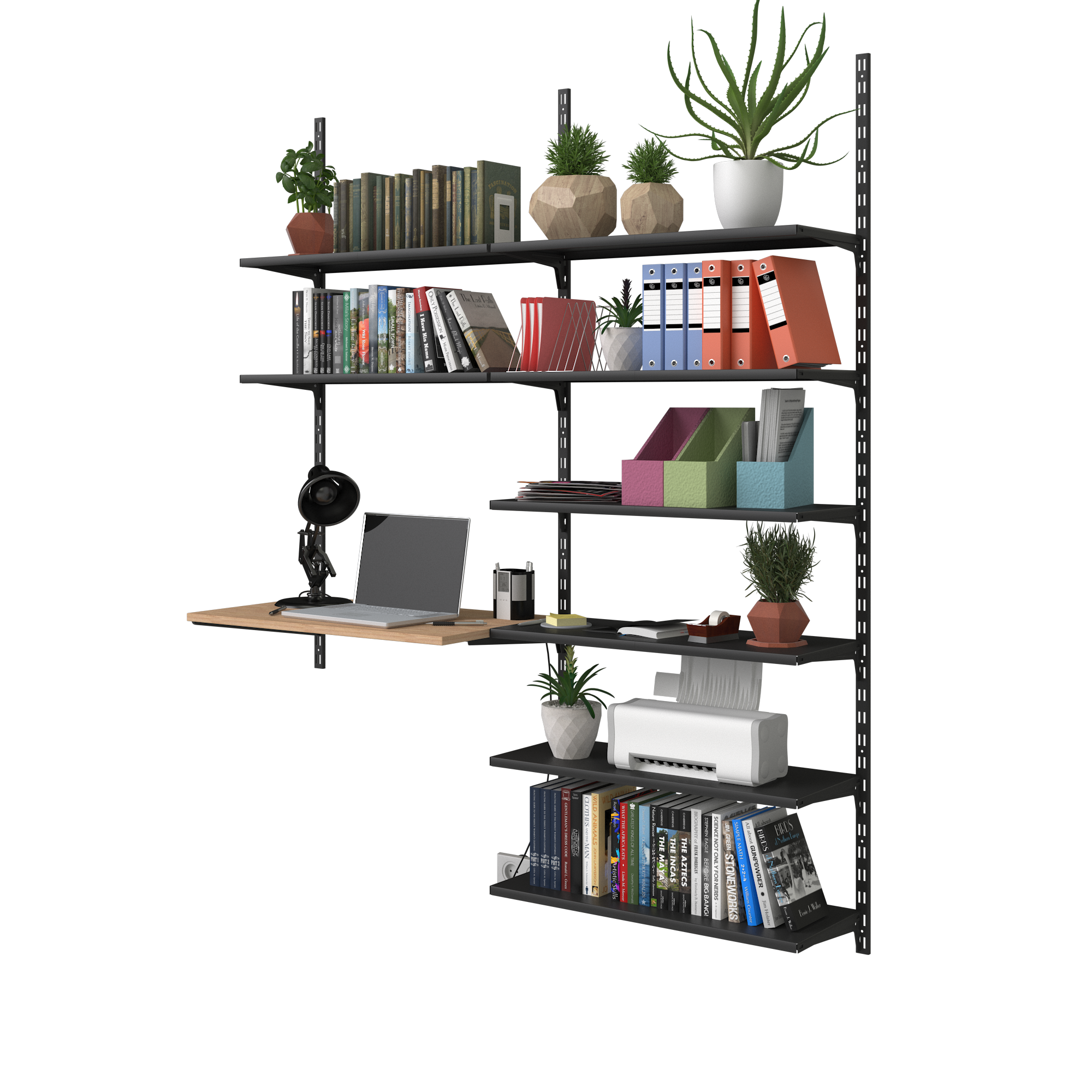 Crémaillère double acier, H.150 cm entraxe 50 mm - 3