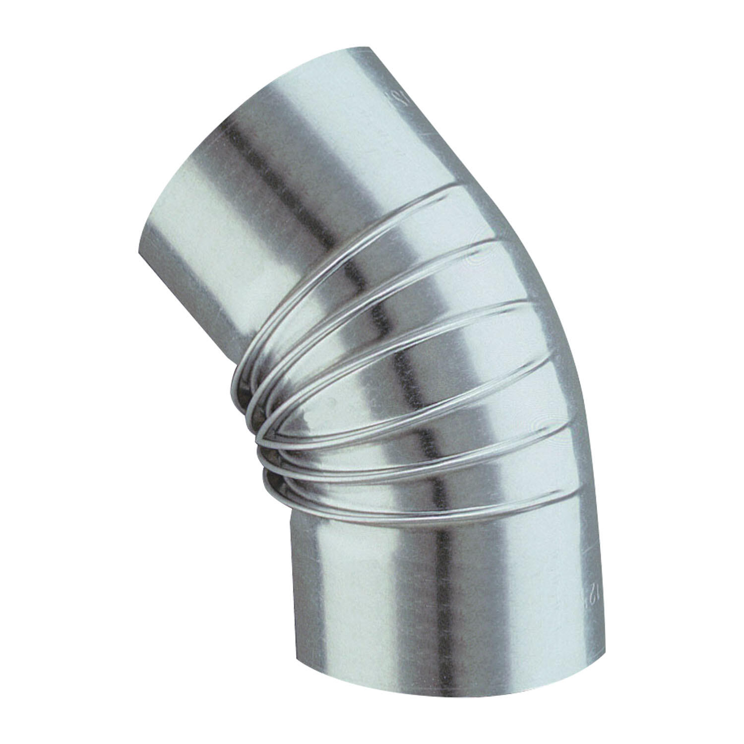 Coude plissé aluminié de raccordement POUJOULAT, diam. 125 mm 45° - 2