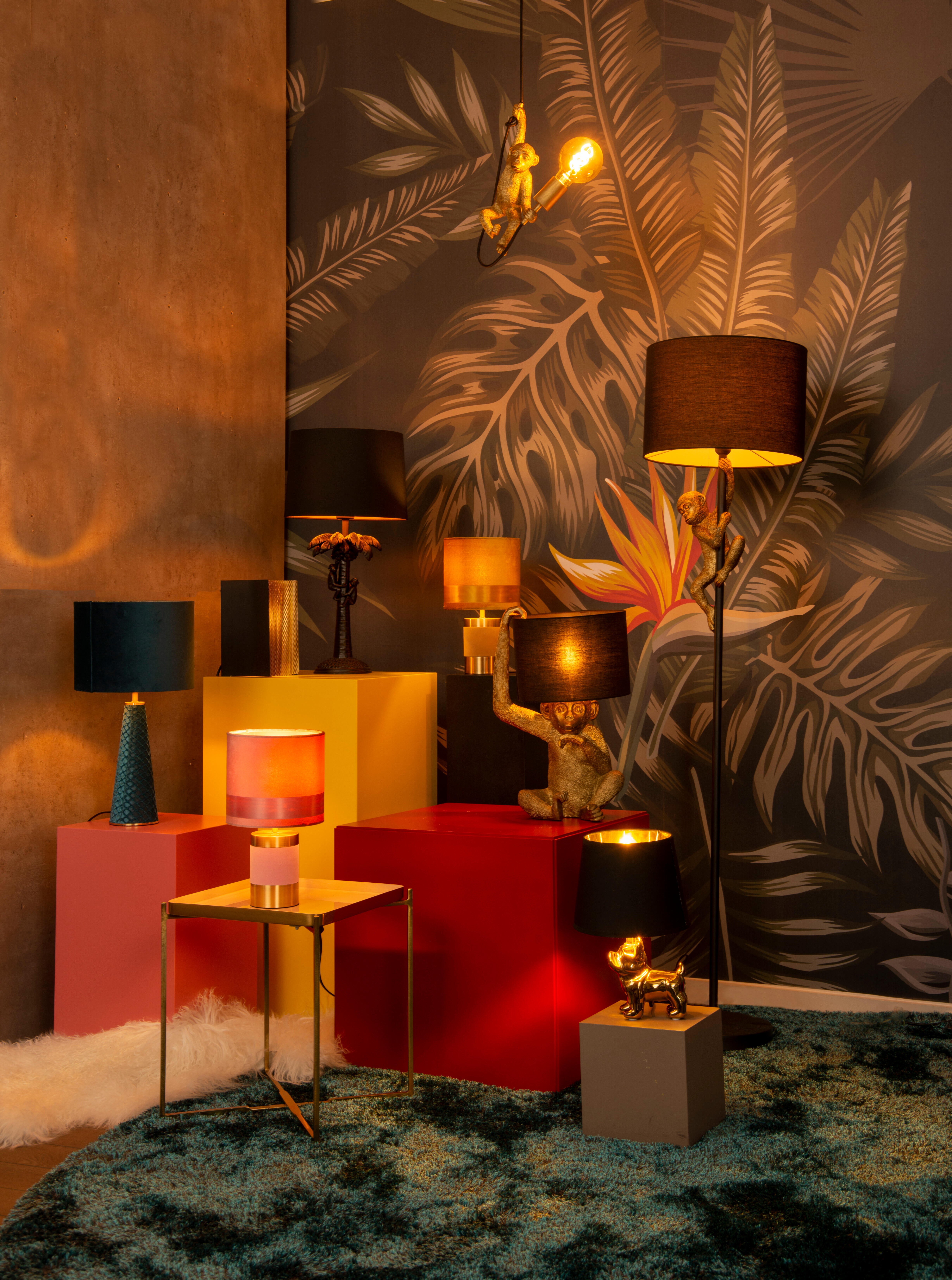 Lampadaire Chimp, coton,  H.150 cm, E27 - 3