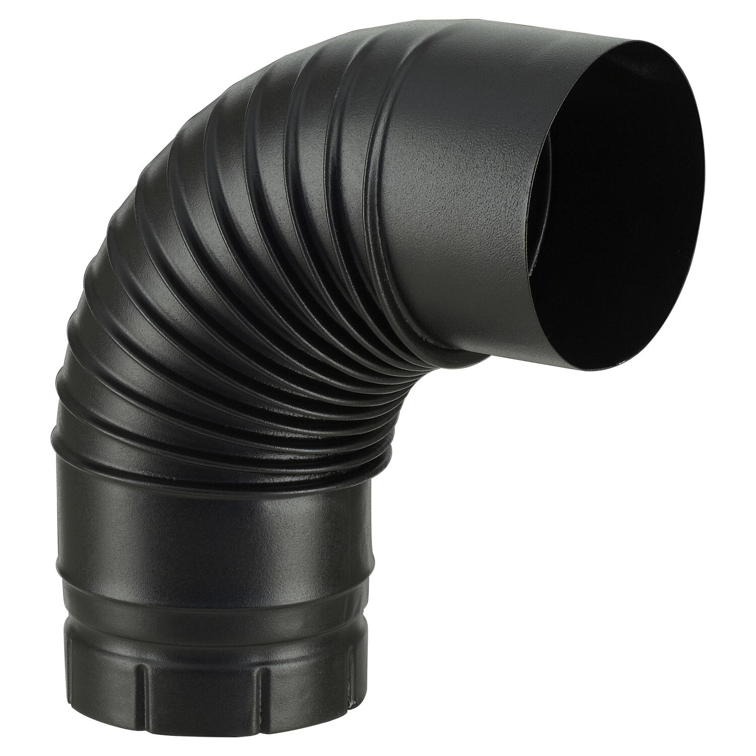 Coude plissé émaillé de raccordement POUJOULAT, diam. 130 mm 90° - 2