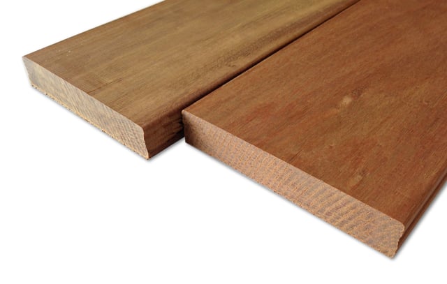 Lame de terrasse bois Ipe CRAS, marron foncé, L.185 x l.145 cm x Ep.21 mm