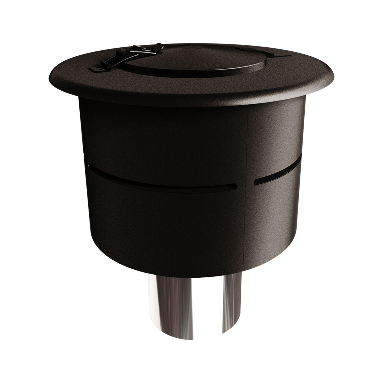 Chapeau terminal 80/130 noir POUJOULAT D.130 mm - 2