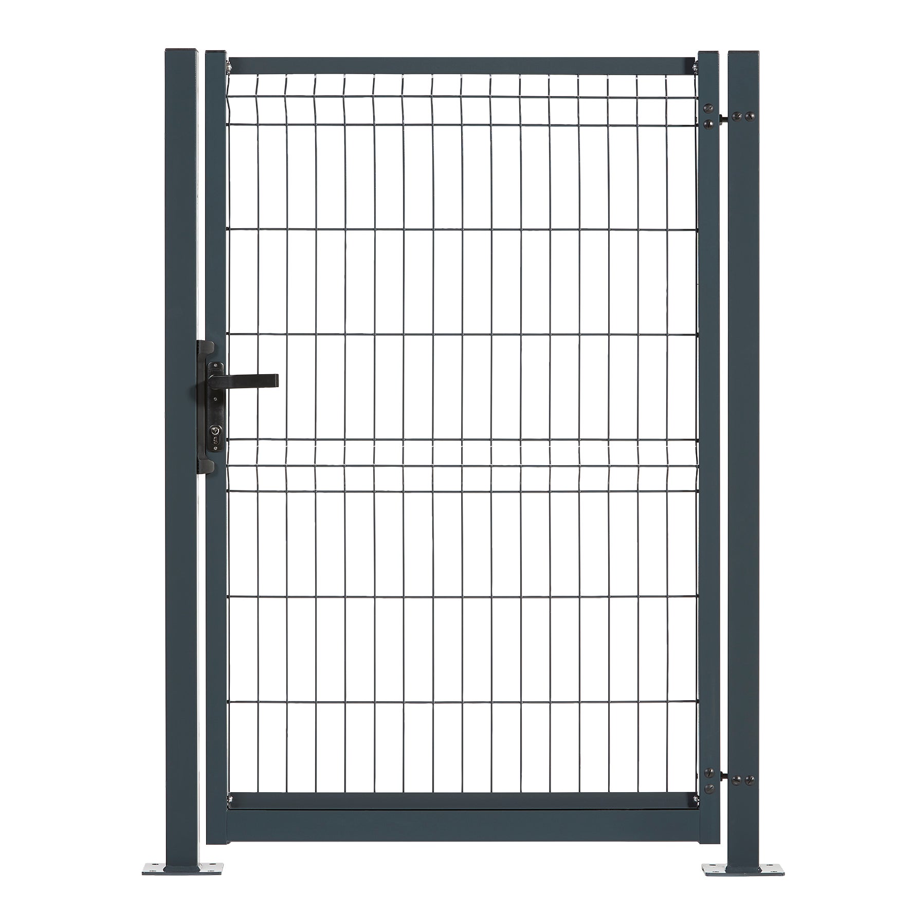 Portillon De Jardin Grillagé, En Acier Galvanisé, Clôture Avec Serrure Porte 150 X 100cm Vert 90384842