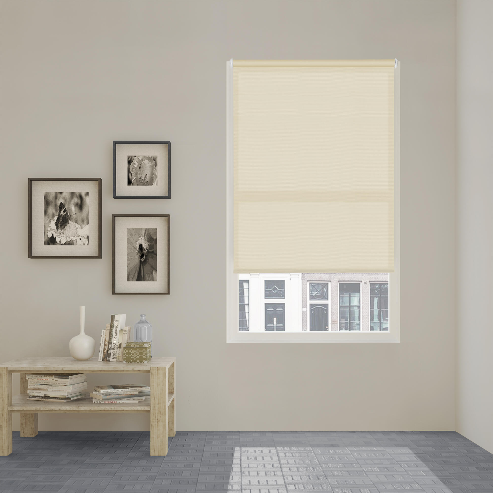 Estor enrollable translúcido ecofuture 60x190 cm beige