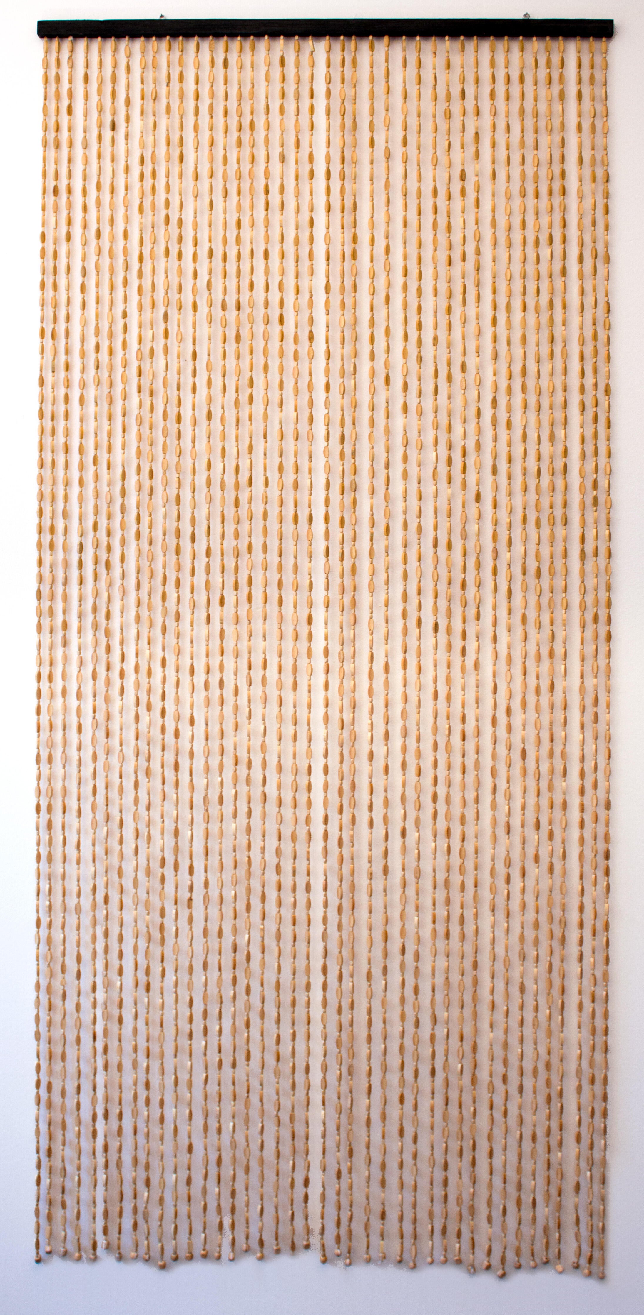 Rideau de porte en bambou, l.90 x H.200 cm, beige, Sumatra e 533 - 2