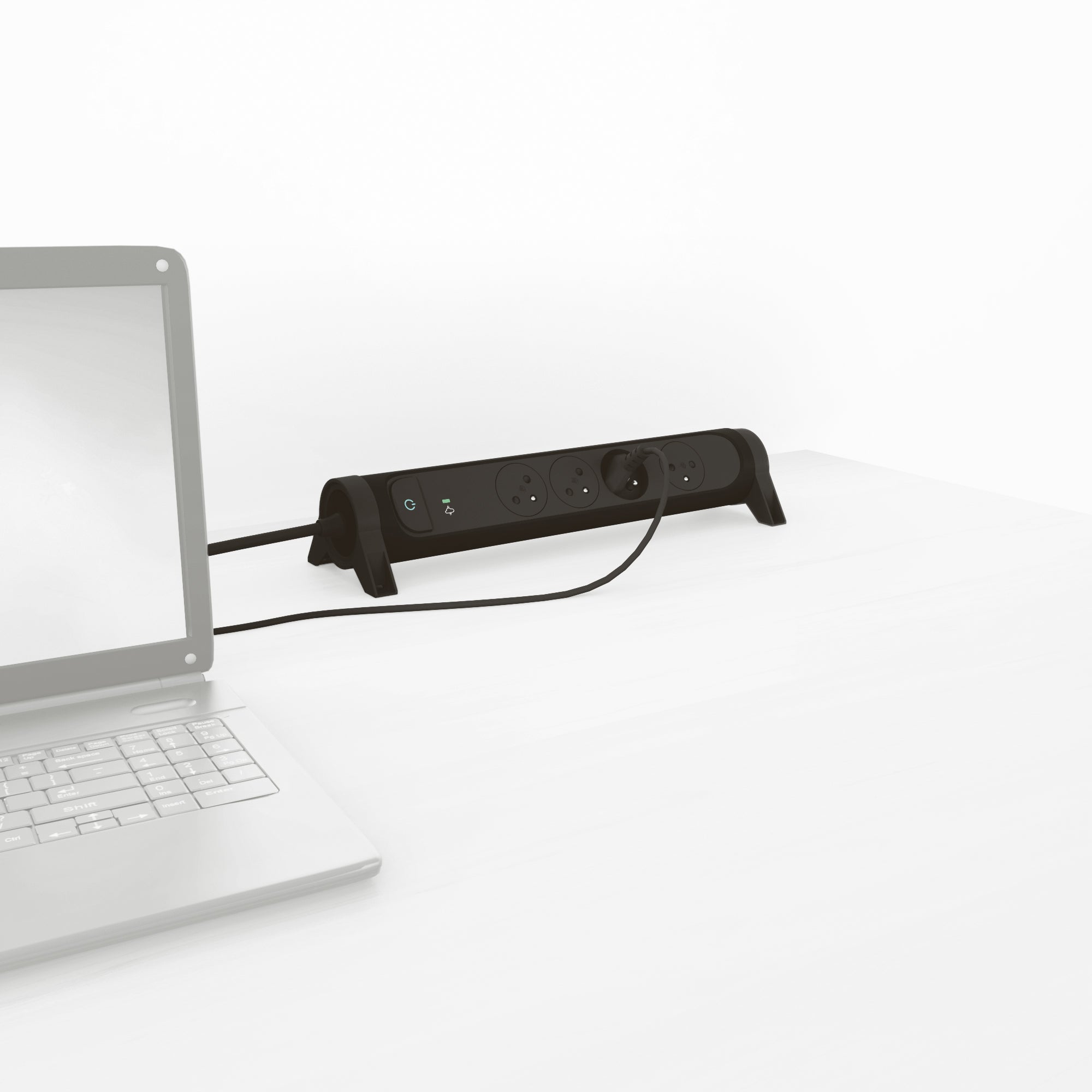 Multiprise 4 prises avec interrupteur 1.5 m noir LEGRAND - 3