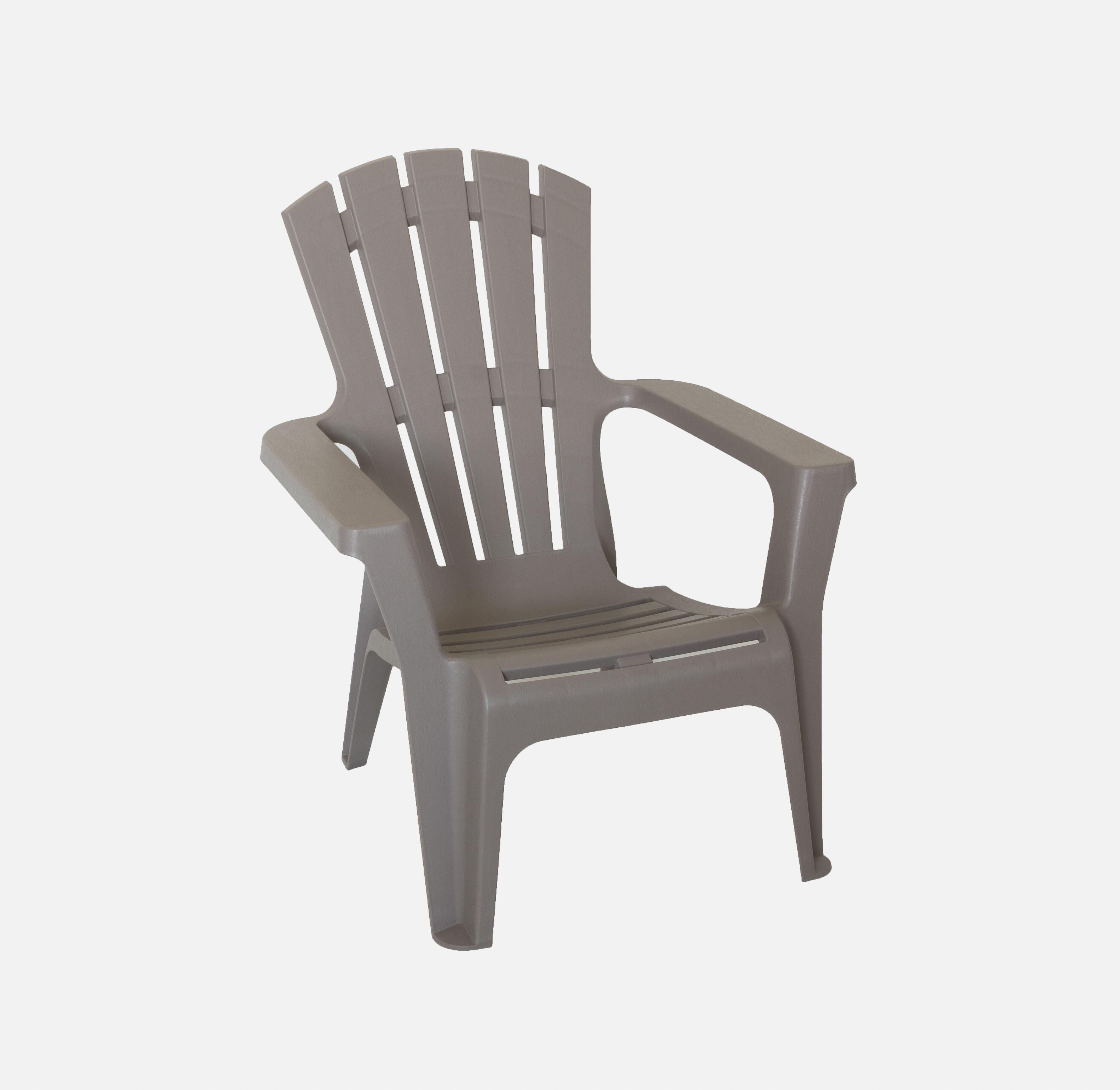 Fauteuil bas en résine Adirondack taupe - 2