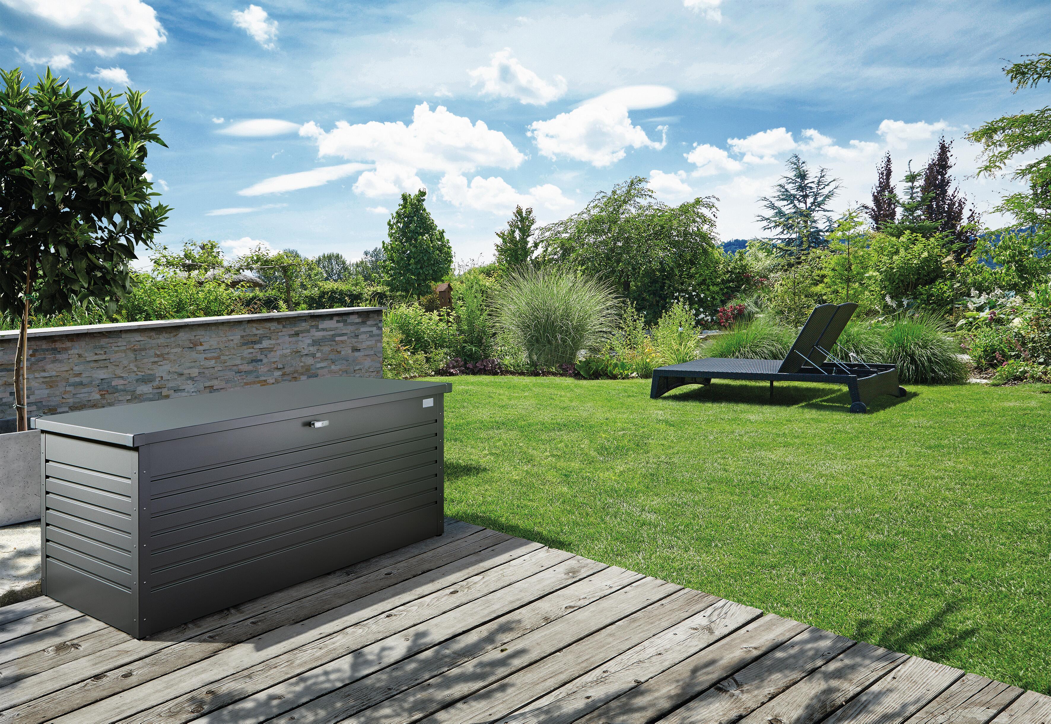 Coffre de jardin 65090 gris foncé, 1050 l - 2
