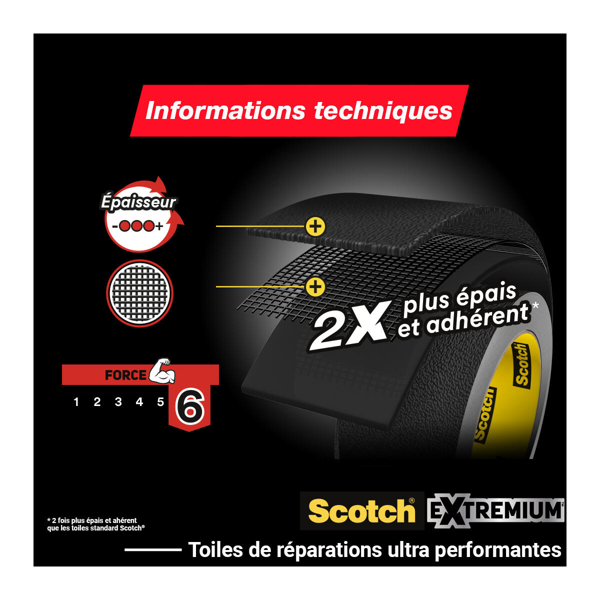 Ruban adhésif de réparation Extremium SCOTCH L.25 m x l.48 mm noir - 4