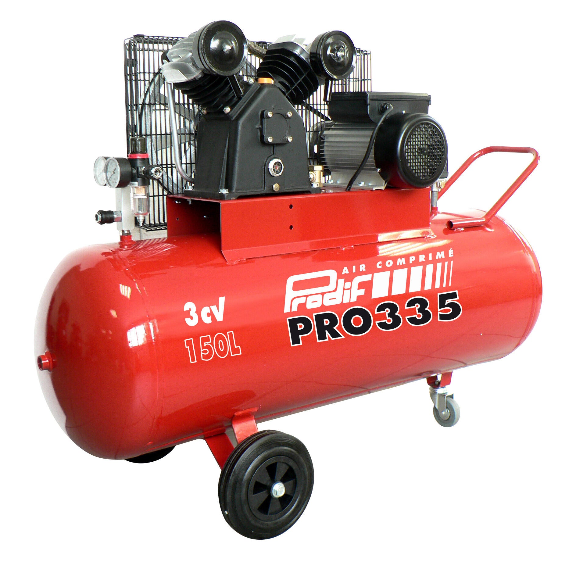 Compresseur 150L 3CV 9 barssilencieux VC3551503ML PRODIF | Leroy Merlin